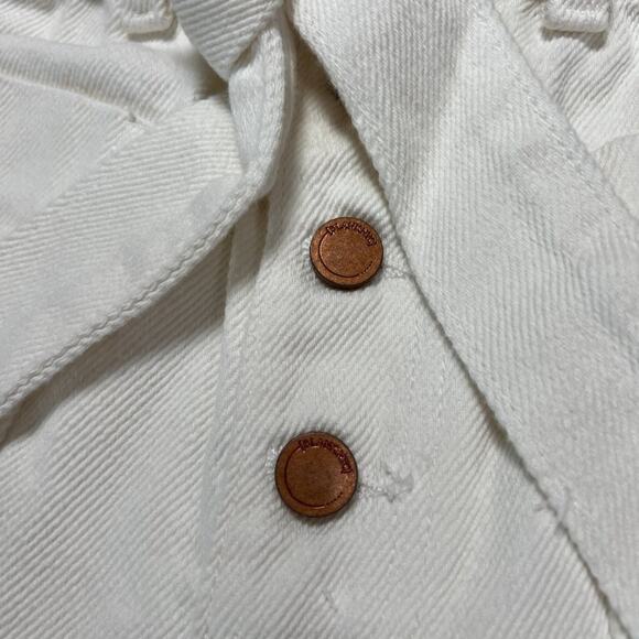 NWT BLANK NYC Twill Paperbag Shorts SIZE M Far Away White High Rise Belted NEW - Picture 8 of 13